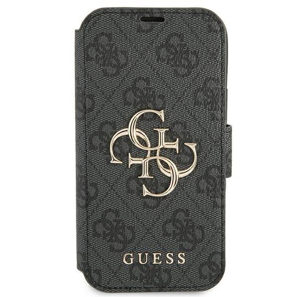 GUESS GUBKP13X4GMGGR IPHONE 13 PRO MAX 6,7" SZARY/GREY BOOK 4G BIG METAL LOGO