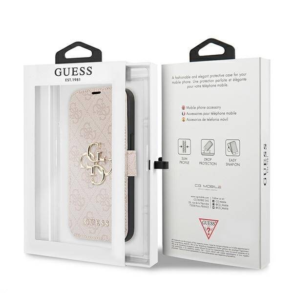 GUESS GUBKP13X4GMGPI IPHONE 13 PRO MAX 6,7" RÓŻOWY/PINK BOOK 4G BIG METAL LOGO