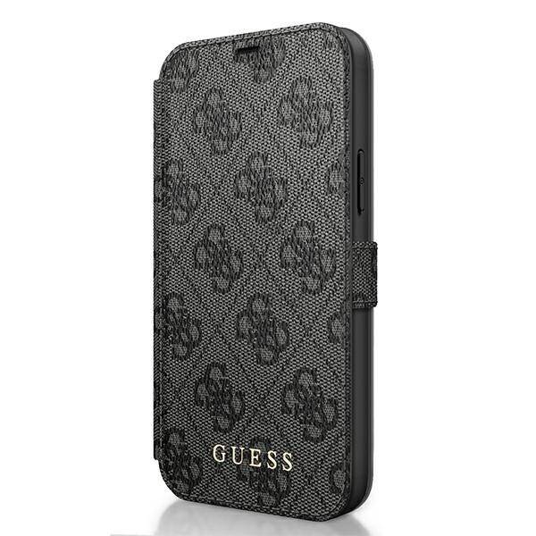 GUESS GUFLBKSP12M4GG IPHONE 12/12 PRO 6,1" SZARY/GREY BOOK 4G CHARMS COLLECTION