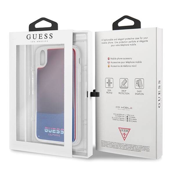 GUESS GUHCI61GLCRE IPHONE XR CZERWONY /RED HARD CASE CALIFORNIA GLOW IN THE DARK