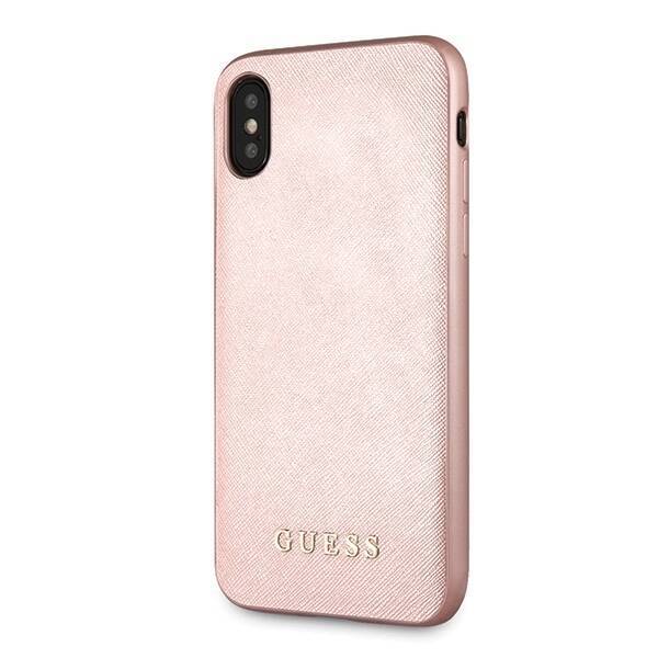 GUESS GUHCI65SLSAPI IPHONE XS MAX RÓŻOWY/PINK HARD CASE SAFFIANO