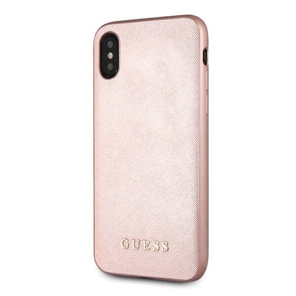 GUESS GUHCI65SLSAPI IPHONE XS MAX RÓŻOWY/PINK HARD CASE SAFFIANO