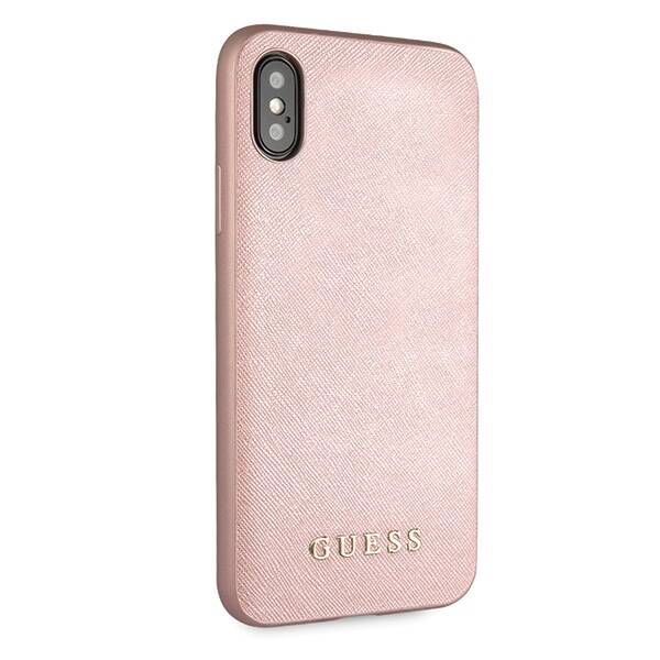 GUESS GUHCI65SLSAPI IPHONE XS MAX RÓŻOWY/PINK HARD CASE SAFFIANO