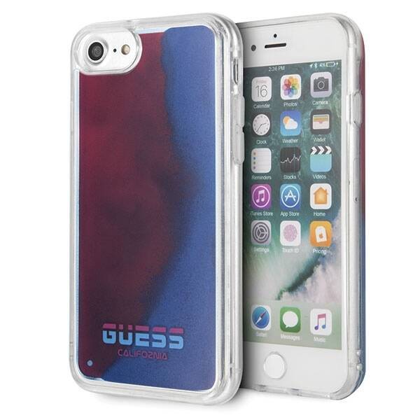 GUESS GUHCI8GLCRE IPHONE 7/8/SE 2020 CZERWONY/RED HARD CASE CALIFORNIA GLOW IN THE DARK