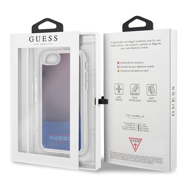 GUESS GUHCI8GLCRE IPHONE 7/8/SE 2020 CZERWONY/RED HARD CASE CALIFORNIA GLOW IN THE DARK