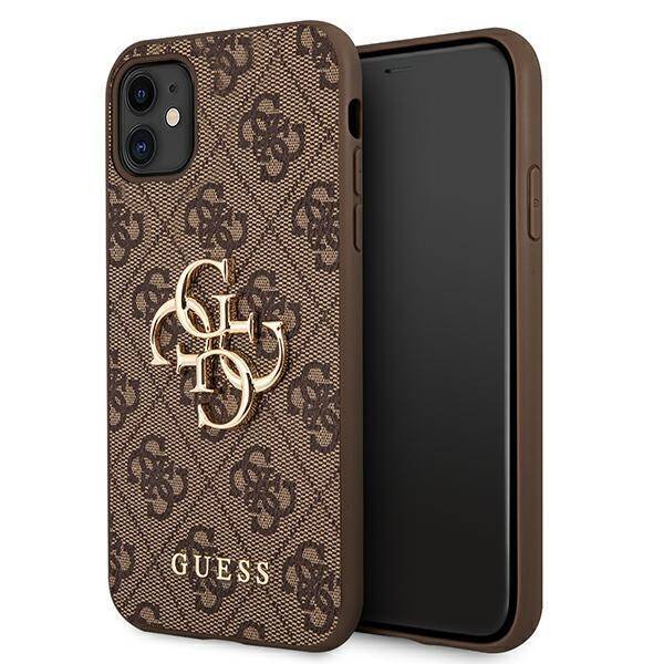 GUESS GUHCN614GMGBR IPHONE 11 6,1 / XR BRĄZOWY/BROWN HARDCASE 4G BIG METAL LOGO