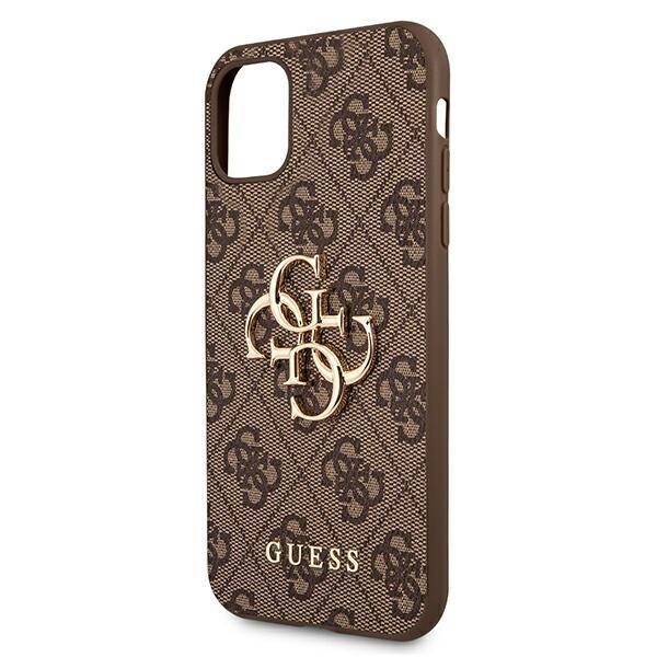 GUESS GUHCN614GMGBR IPHONE 11 6,1 / XR BRĄZOWY/BROWN HARDCASE 4G BIG METAL LOGO