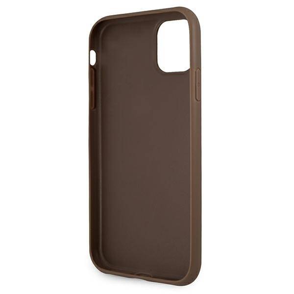 GUESS GUHCN614GMGBR IPHONE 11 6,1 / XR BRĄZOWY/BROWN HARDCASE 4G BIG METAL LOGO