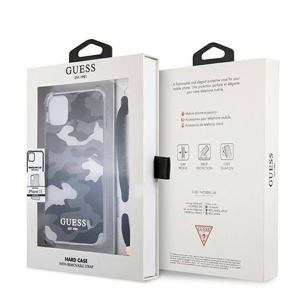 GUESS GUHCN61KSARBK IPHONE 11 / XR 6,1" CZARNY/BLACK HARDCASE CAMO COLLECTION