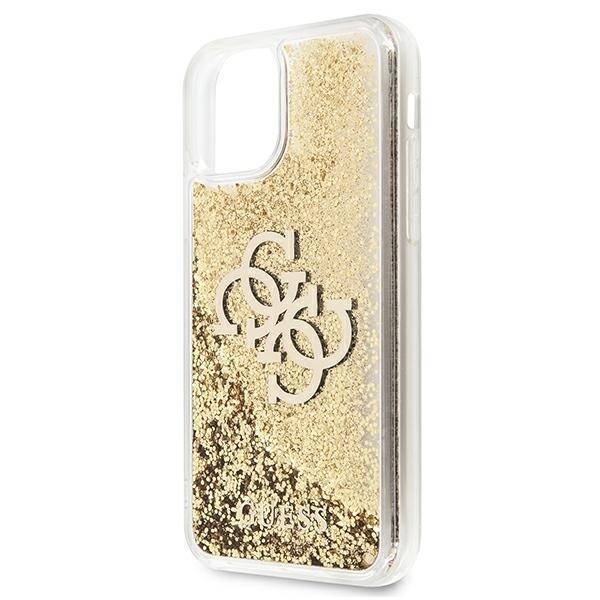 GUESS GUHCN61LG4GGO IPHONE 11 6,1" / XR ZŁOTY/GOLD HARDCASE 4G BIG LIQUID GLITTER