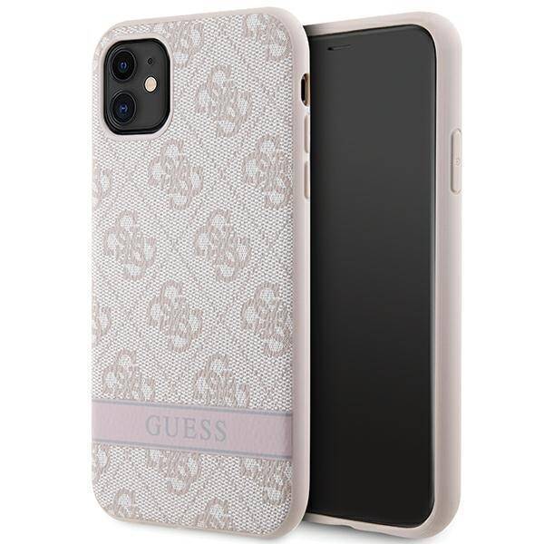 GUESS GUHCN61P4SNP IPHONE 11 / XR RÓŻOWY/PINK HARDCASE 4G STRIPE