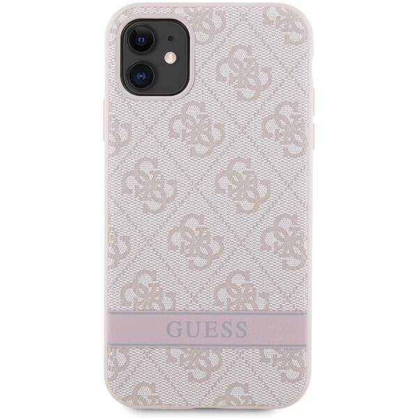 GUESS GUHCN61P4SNP IPHONE 11 / XR RÓŻOWY/PINK HARDCASE 4G STRIPE