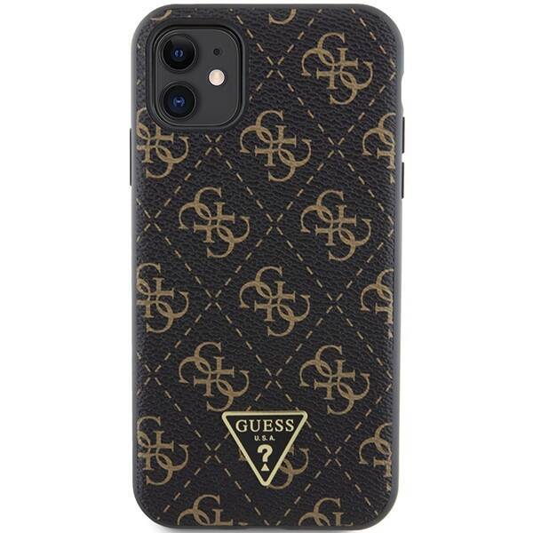 GUESS GUHCN61PG4GPK IPHONE 11 / XR 6,1" CZARNY/BLACK HARDCASE 4G TRIANGLE METAL LOGO