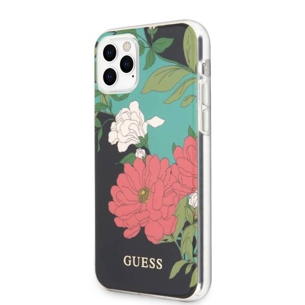 GUESS GUHCN65IMLFL01 IPHONE 11 PRO MAX CZARNY/BLACK N°1 FLOWER COLLECTION