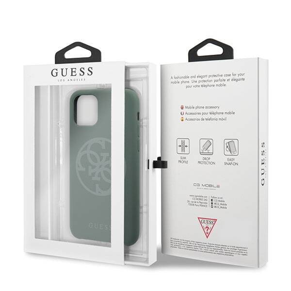 GUESS GUHCN65LS4GKA IPHONE 11 PRO MAX KHAKI HARD CASE SILICONE 4G TONE ON TONE