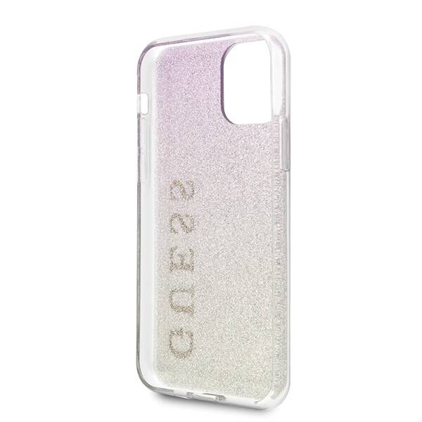 GUESS GUHCN65PCUGLGPI IPHONE 11 PRO MAX RÓŻOWO-ZŁOTY/GOLD PINK HARD CASE GRADIENT GLITTER