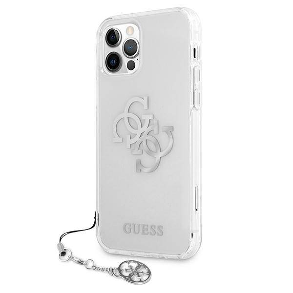 GUESS GUHCP12LKS4GSI IPHONE 12 PRO MAX 6,7" TRANSPARENT HARDCASE 4G SILVER CHARMS COLLECTION