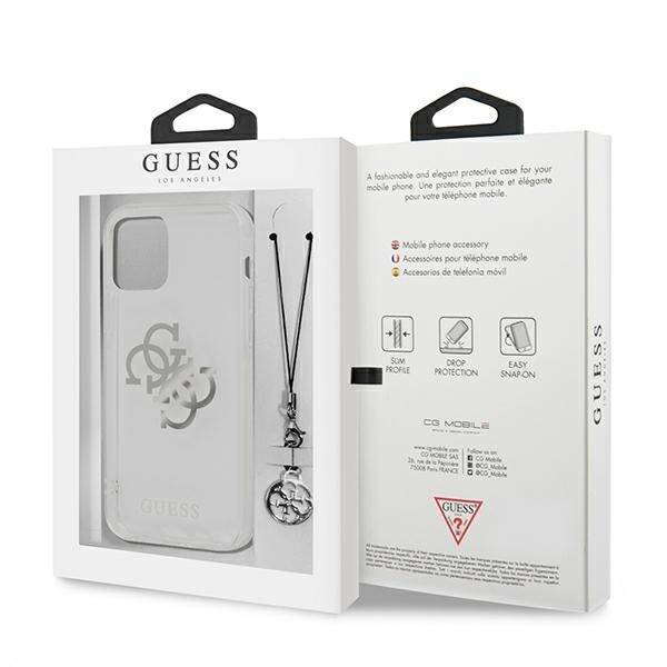 GUESS GUHCP12LKS4GSI IPHONE 12 PRO MAX 6,7" TRANSPARENT HARDCASE 4G SILVER CHARMS COLLECTION