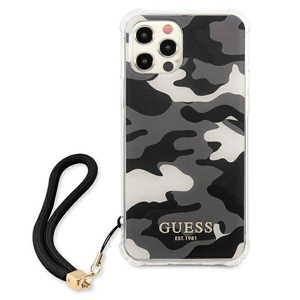 GUESS GUHCP12LKSARBK IPHONE 12 PRO MAX 6,7" CZARNY/BLACK HARDCASE CAMO COLLECTION