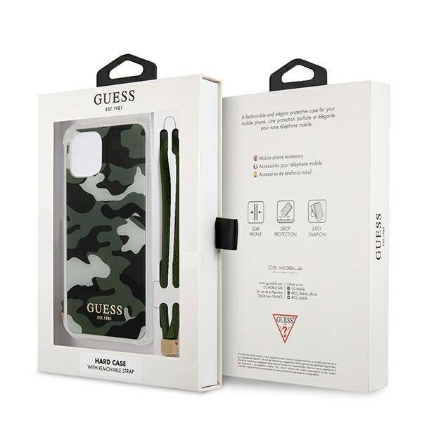 GUESS GUHCP12LKSARKA IPHONE 12 PRO MAX 6,7" ZIELONY/KHAKI HARDCASE CAMO COLLECTION