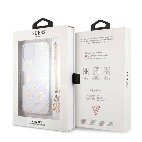 GUESS GUHCP12LKSPEGO IPHONE 12 PRO MAX 6,7" ZŁOTY/GOLD HARDCASE PEONY CHAIN COLLECTION