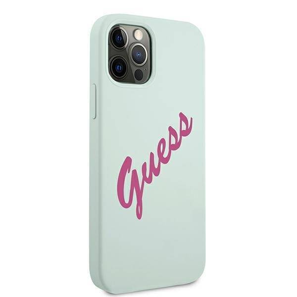 GUESS GUHCP12LLSVSBF IPHONE 12 PRO MAX 6,7" NIEBIESKI FUKSJA/BLUE FUSCHIA HARDCASE SILICONE VINTAGE