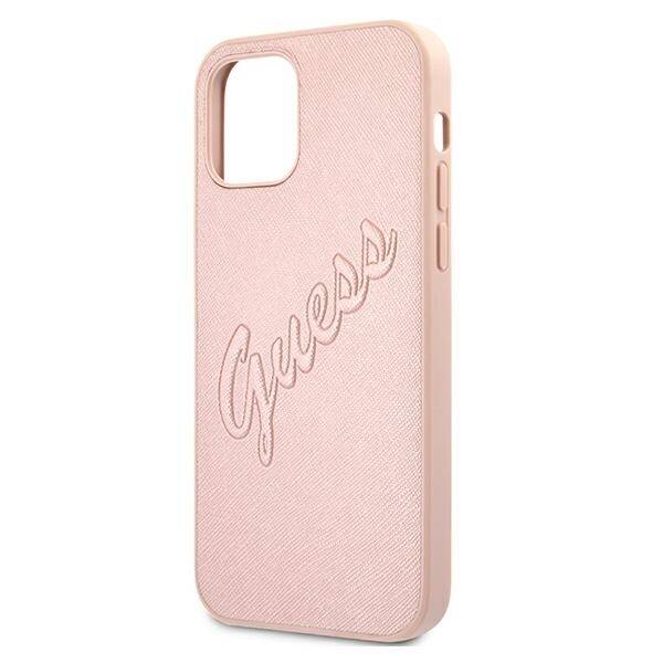 GUESS GUHCP12LRSAVSRG IPHONE 12 PRO MAX 6,7" RÓŻOWY/PINK HARDCASE SAFFIANO VINTAGE SCRIPT