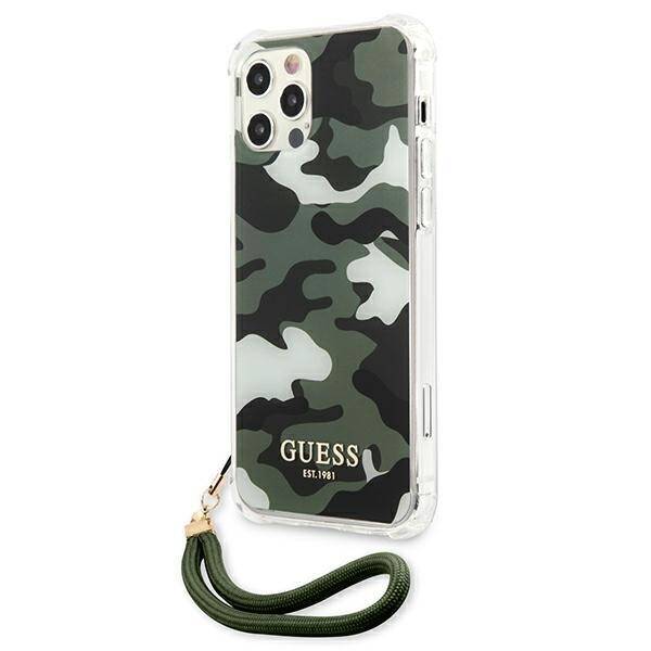 GUESS GUHCP12MKSARKA IPHONE 12/12 PRO 6,1" ZIELONY/KHAKI HARDCASE CAMO COLLECTION