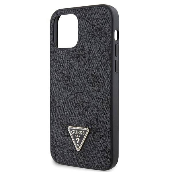 GUESS GUHCP12MP4TDSCPK IPHONE 12 / 12 PRO 6.1" CZARNY/BLACK HARDCASE CROSSBODY 4G METAL LOGO