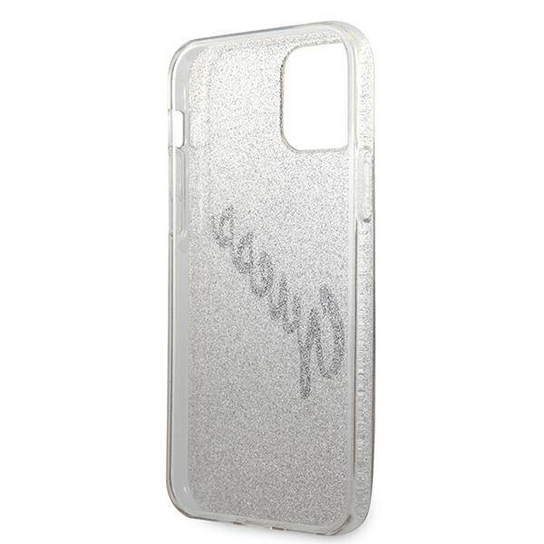 GUESS GUHCP12MPCUGLSGO IPHONE 12/12 PRO 6,1" ZŁOTY/GOLD HARDCASE GLITTER GRADIENT SCRIPT