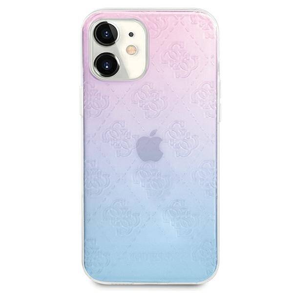 GUESS GUHCP12S3D4GGBP IPHONE 12 MINI 5,4" NIEBIESKO-RÓŻOWY/BLUE&PINK HARDCASE 4G 3D PATTERN COLLECTION