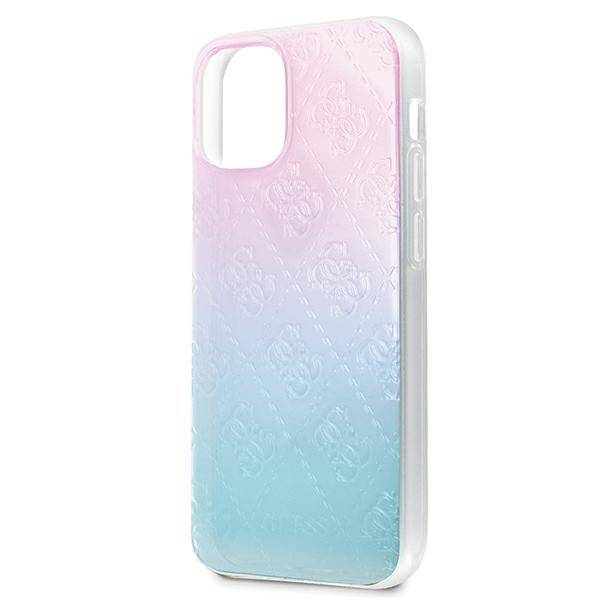 GUESS GUHCP12S3D4GGBP IPHONE 12 MINI 5,4" NIEBIESKO-RÓŻOWY/BLUE&PINK HARDCASE 4G 3D PATTERN COLLECTION