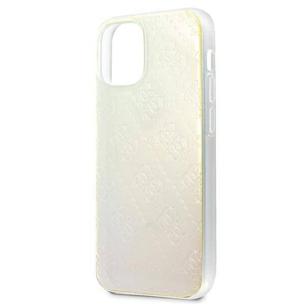 GUESS GUHCP12S3D4GIRBL IPHONE 12 MINI 5,4" OPALOWY/IRIDESCENT HARDCASE 4G 3D PATTERN COLLECTION