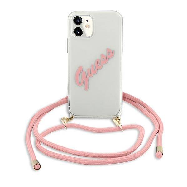 GUESS GUHCP12SCRTVSPI IPHONE 12 MINI 5,4" RÓŻOWY/PINK HARDCASE SCRIPT VINTAGE