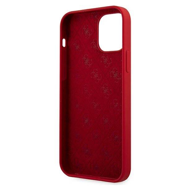 GUESS GUHCP12SLSLMGRE IPHONE 12 MINI 5,4" CZERWONY/RED HARDCASE METAL LOGO SCRIPT