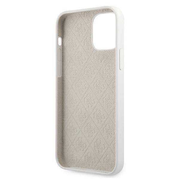 GUESS GUHCP12SLSLMGWH IPHONE 12 MINI 5,4" BIAŁY/WHITE HARDCASE METAL LOGO SCRIPT