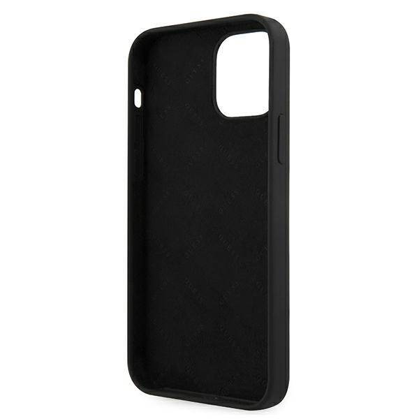 GUESS GUHCP12SLSVSBW IPHONE 12 MINI 5,4" CZARNO BIAŁY/BLACK WHITE HARDCASE SILICONE VINTAGE