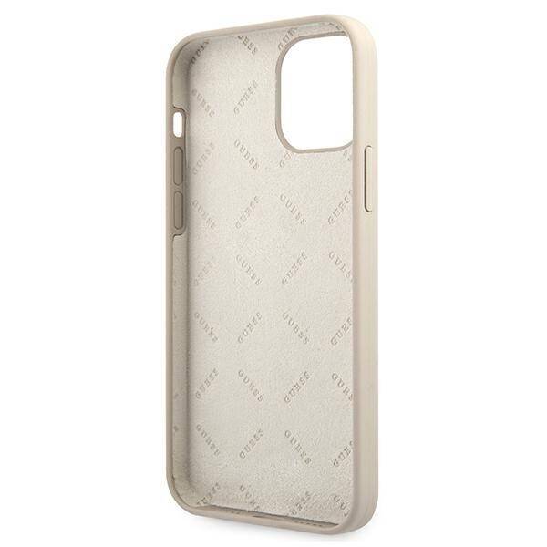 GUESS GUHCP12SLSVSGP IPHONE 12 MINI 5,4" SZARO RÓŻOWY/GREY PINK HARDCASE SILICONE VINTAGE