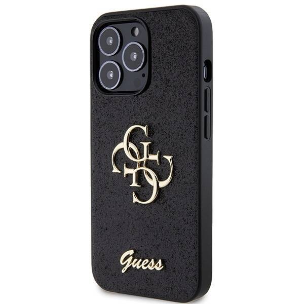 GUESS GUHCP13LHG4SGK IPHONE 13 PRO / 13 6.1" CZARNY/BLACK HARDCASE GLITTER SCRIPT BIG 4G