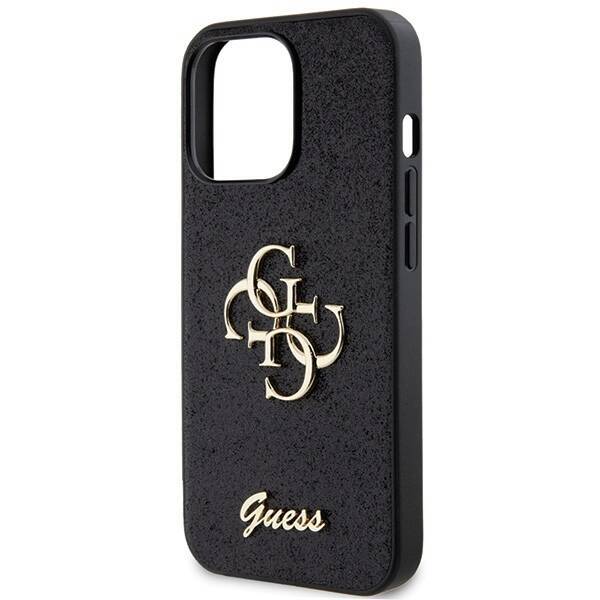 GUESS GUHCP13LHG4SGK IPHONE 13 PRO / 13 6.1" CZARNY/BLACK HARDCASE GLITTER SCRIPT BIG 4G