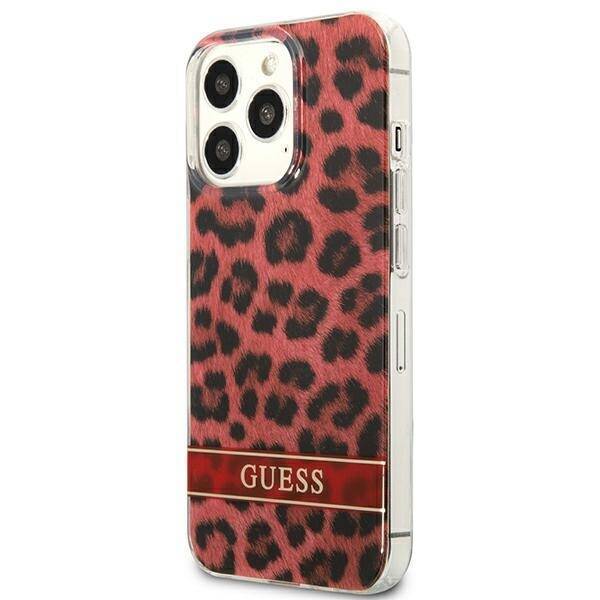 GUESS GUHCP13LHSLEOR IPHONE 13 PRO / 13 6,1" CZERWONY/RED HARDCASE LEOPARD