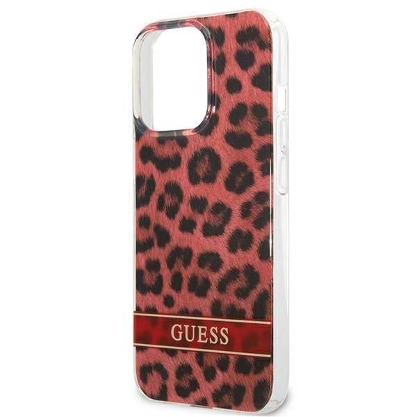 GUESS GUHCP13LHSLEOR IPHONE 13 PRO / 13 6,1" CZERWONY/RED HARDCASE LEOPARD