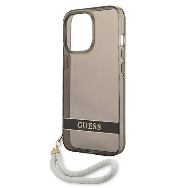 GUESS GUHCP13LHTSGSK IPHONE 13 PRO / 13 6,1" CZARNY/BLACK HARDCASE TRANSLUCENT STAP