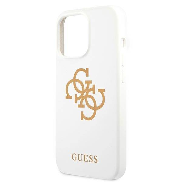 GUESS GUHCP13LLS4GGWH IPHONE 13 PRO / 13 6,1" BIAŁY/WHITE HARD CASE SILICONE 4G LOGO