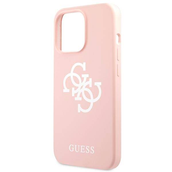 GUESS GUHCP13LLS4GWPI IPHONE 13 PRO / 13 6,1" RÓŻOWY/PINK HARD CASE SILICONE 4G LOGO