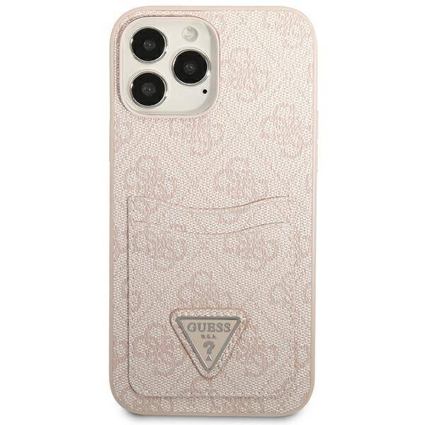 GUESS GUHCP13LP4TPP IPHONE 13 PRO / 13 6,1" RÓŻOWY/PINK HARDCASE 4G TRIANGLE LOGO CARDSLOT