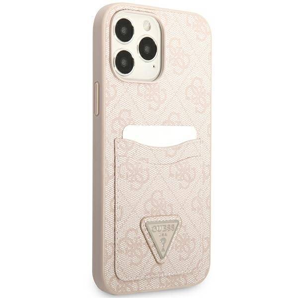 GUESS GUHCP13LP4TPP IPHONE 13 PRO / 13 6,1" RÓŻOWY/PINK HARDCASE 4G TRIANGLE LOGO CARDSLOT