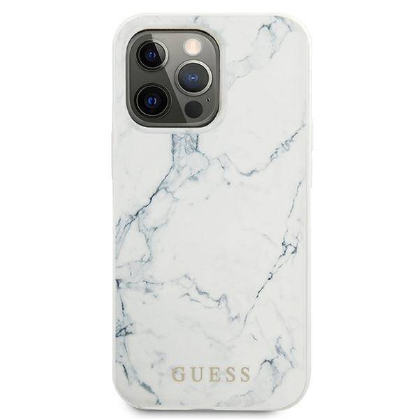 GUESS GUHCP13LPCUMAWH IPHONE 13 PRO / 13 6,1" BIAŁY/WHITE HARDCASE MARBLE