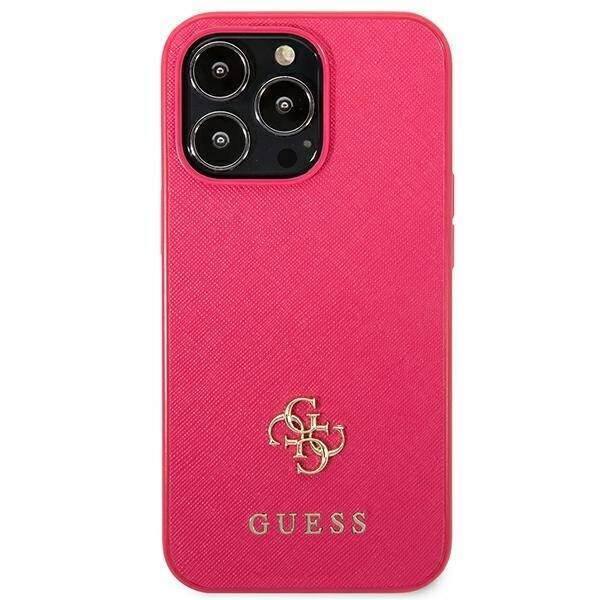 GUESS GUHCP13LPS4MF IPHONE 13 PRO / 13 6,1" RÓŻOWY/PINK HARDCASE SAFFIANO 4G SMALL METAL LOGO