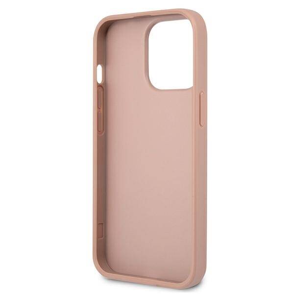 GUESS GUHCP13LPSATLP IPHONE 13 PRO / 13 6,1" RÓŻOWY/PINK HARDCASE SAFFIANOTRIANGLE LOGO